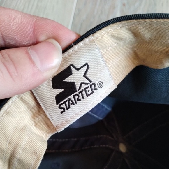 Starter Hat Baseball Dad Cap Cotton Adjustable Strap OSFA Red Blue Script Retro - Picture 10 of 13